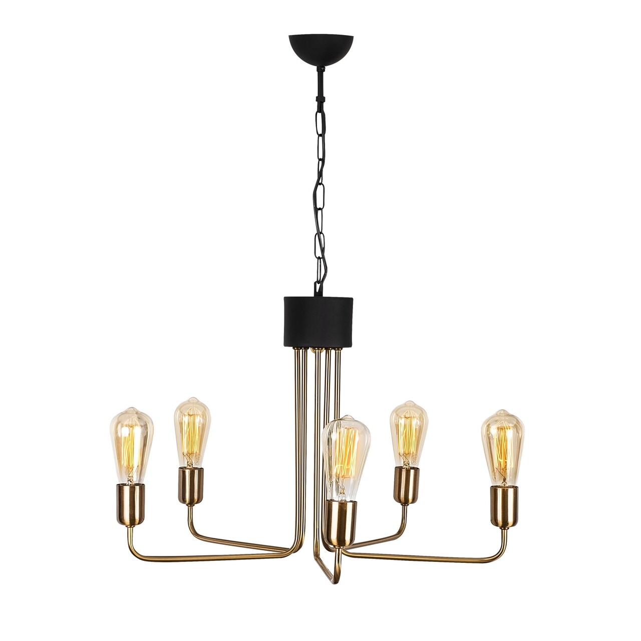 Candelabru Opviq Mum, 5 x E27, 40 W, negru antic - imagine 5